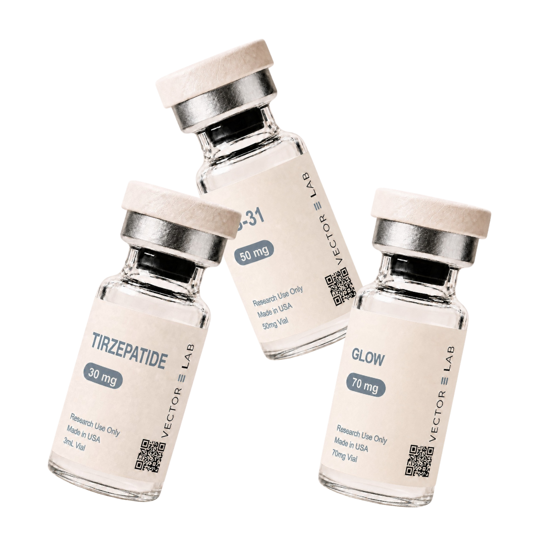 Research-use peptide vial product presentation