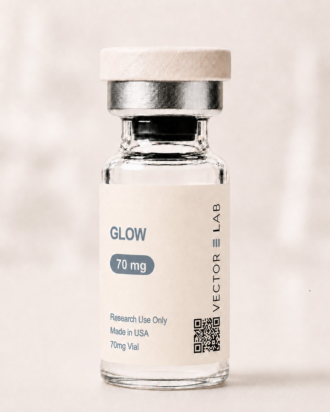 Glow research peptide vial
