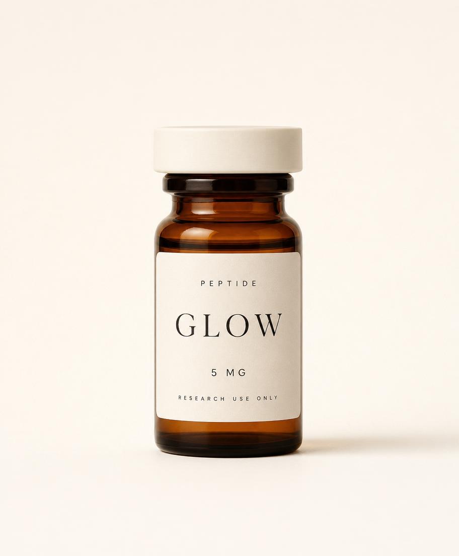 Glow Peptide research peptide vial